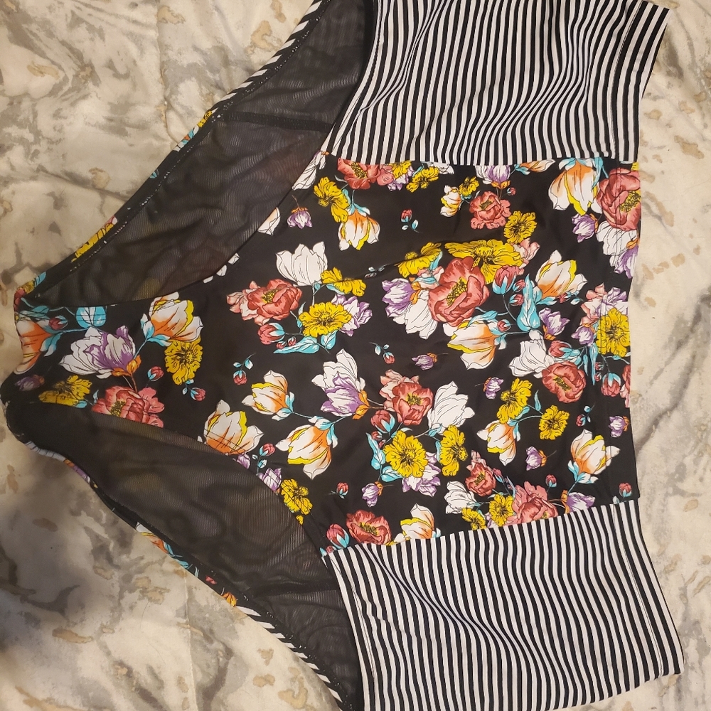 Stripped/floral Torrid Swim Bottom